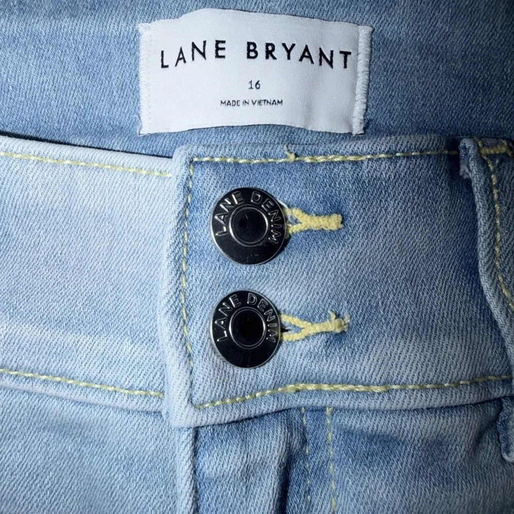 Lane Bryant High Rise Tighter Tummy Pedal Capri Jeans Stretch Women's 16